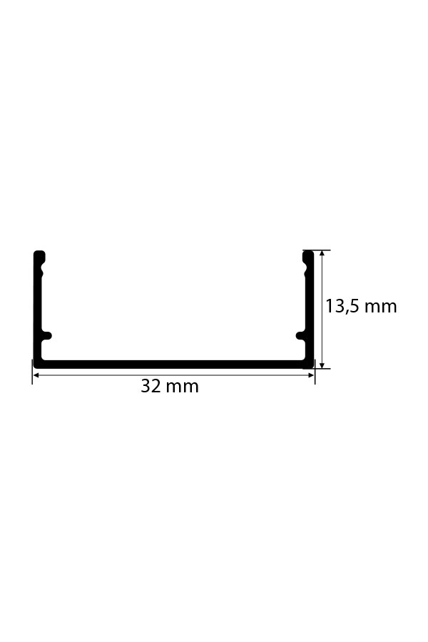 32x13 mm Kanal Led Profili 32x13 mm Kanal Led Profili